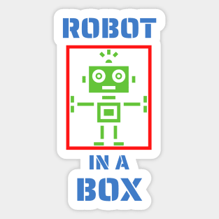 Robot in a Box Sticker